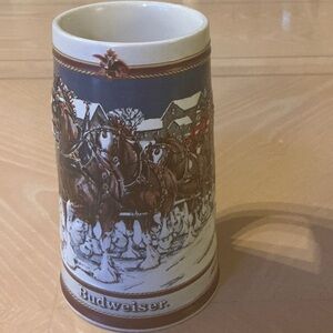Budweiser Vintage clydesdale Ceramic Stein 1989